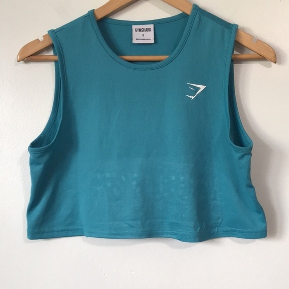 Gymshark TRAINING CROP TANK top comet blue size Small - Picture 3 of 12